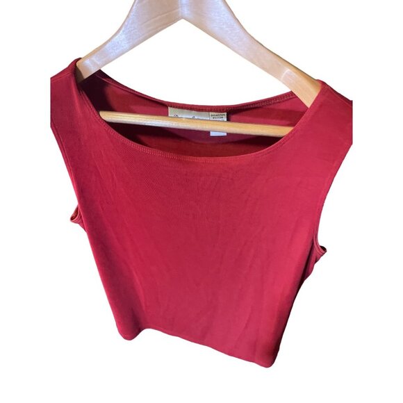 Private Edition by Chico's Red Scoop Neck Sleeveless Top SZ Large - Picture 5 of 7